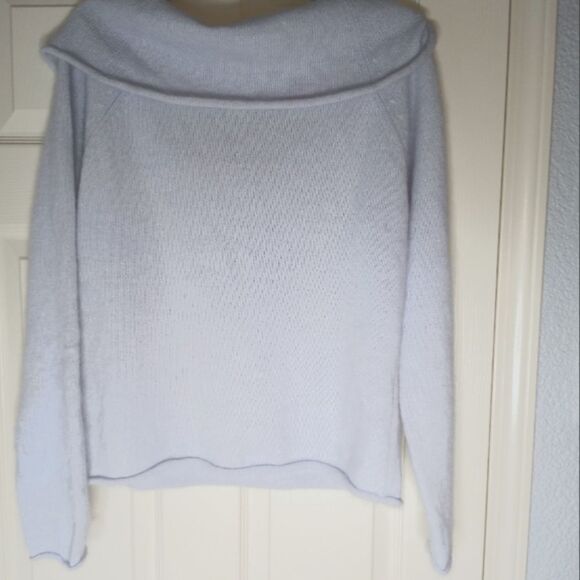 HillardHanson XLBlue AngoraWoolBlend RaglanLngslvsKnit CowlNeckWomen'sTopSweater - Picture 3 of 10